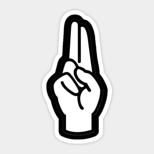 etter ASL American Sign Language Sticker